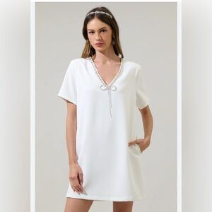 NEW SUGARLIPS stazie shift dress in white